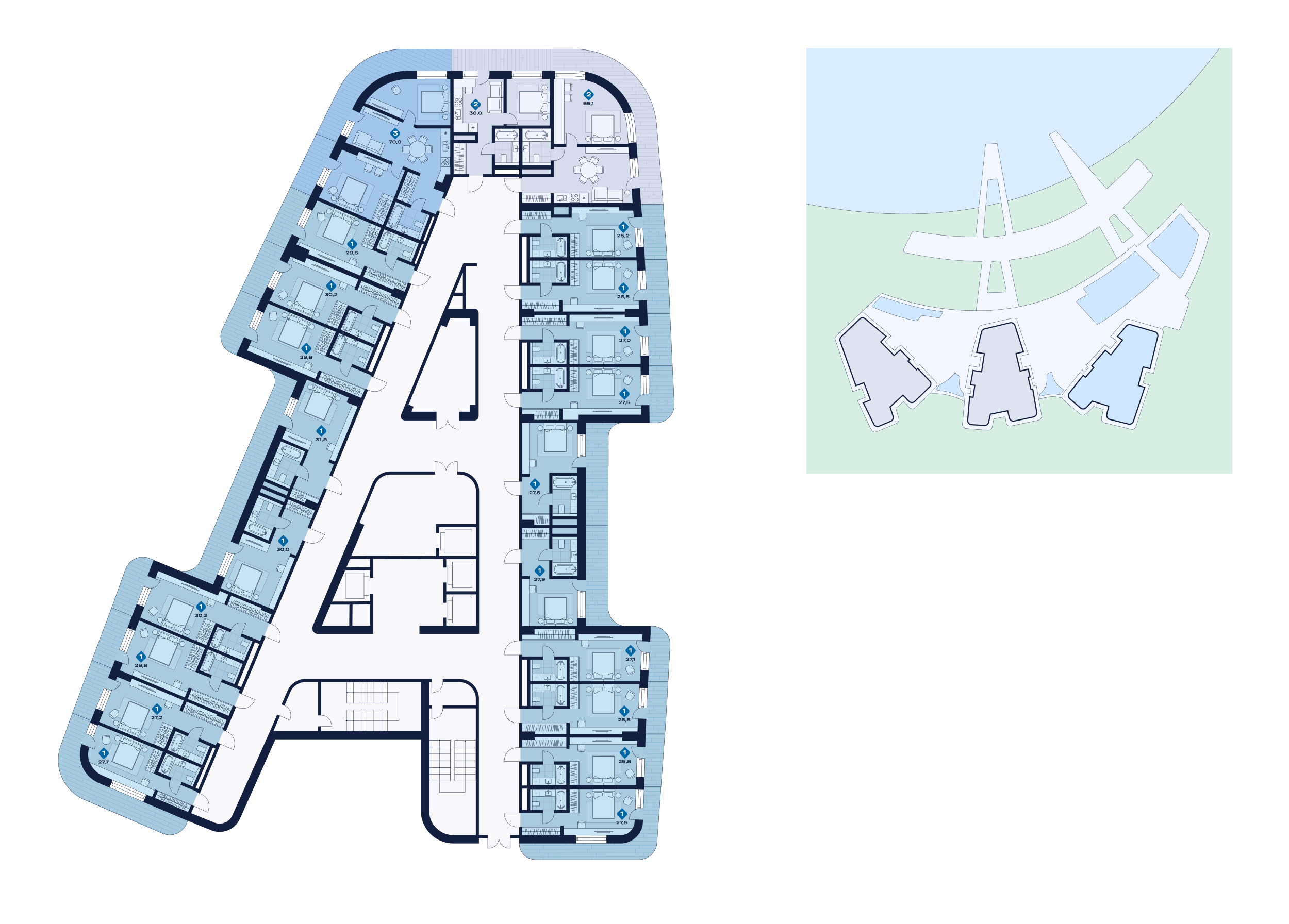 План этажа — апартаменты №121